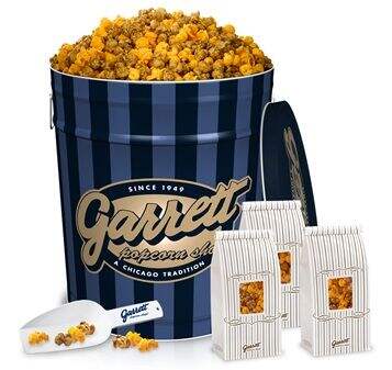 Christmas Gift Metal  Food Popcorn Bucket Tin Containers Handle Bucket Tin Can For Popcorn Packaging details