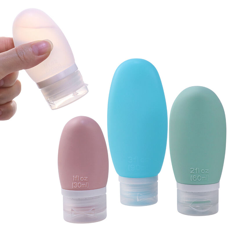 30ml 60ml 90ml Leakproof Empty Shampoo Silicone Bottle for Travel 