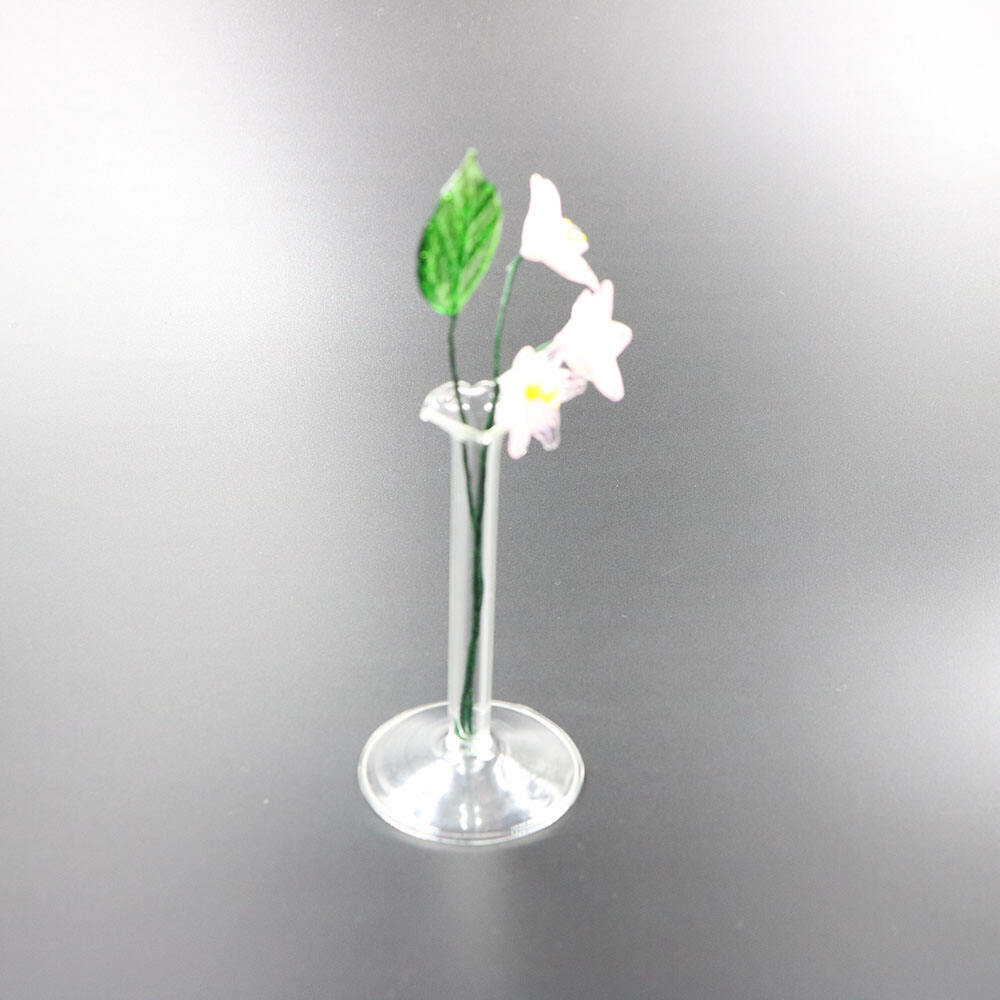 Wholesale  Handmade lampwork borosilicate glass plant vase transparent glass clear vase for flowers factory