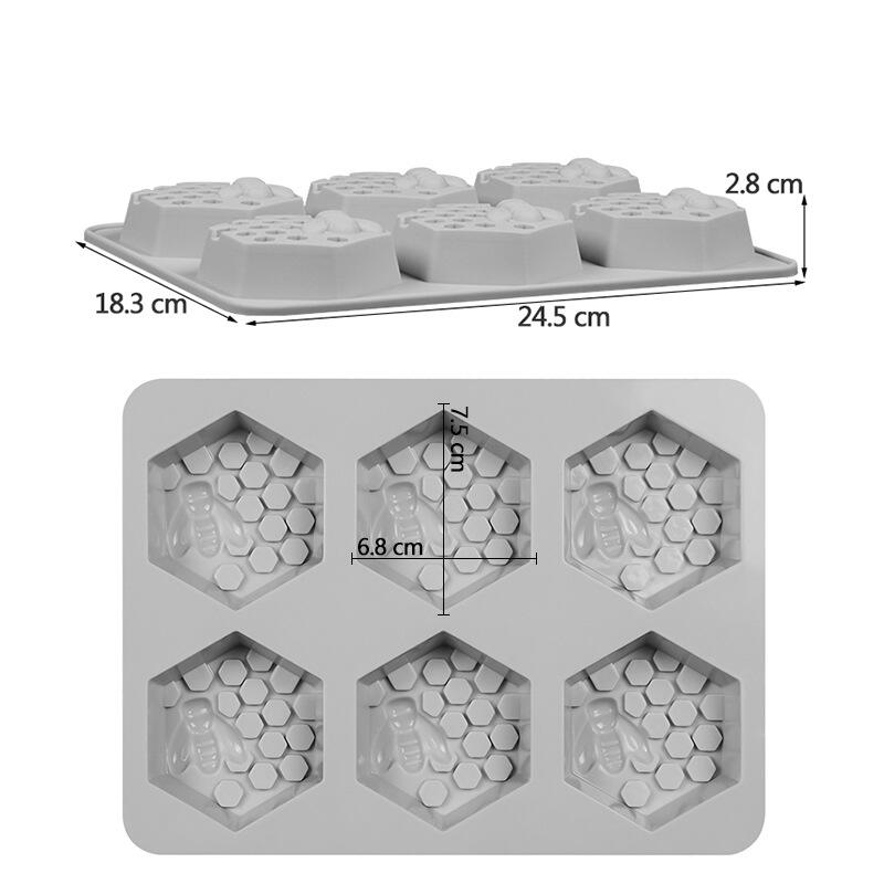 DIY honeybee shaped silicone mold for cake decoration soap mold factory