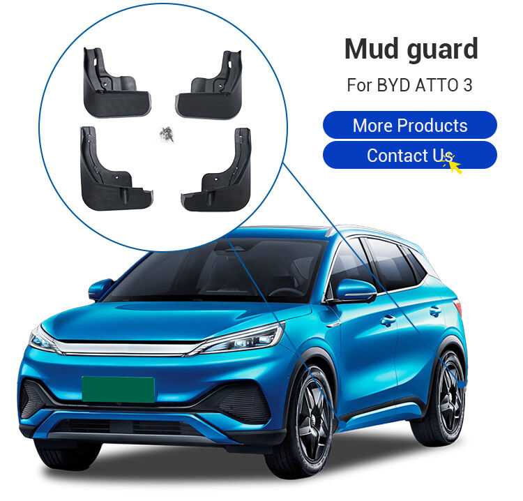 Auto Exterior Accessories Factory Directly Sale New Style PP Plastic Car Front Rear Mud Guard For BYD ATTO 3 Yuan Plus supplier