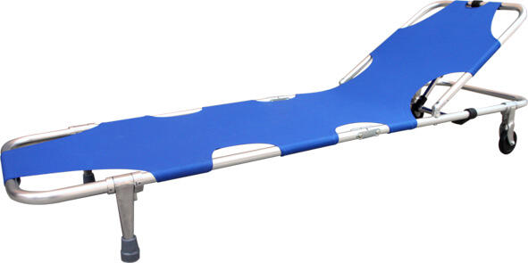 Most Popular Health Standard Light Weight Medical Emergency Folding Stretcher With Wheels manufacture