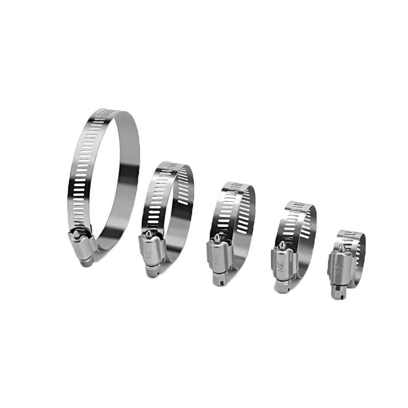 304 stainless steel hose clamps American adjustable pipe clamp worm gear pipe fittings supplier