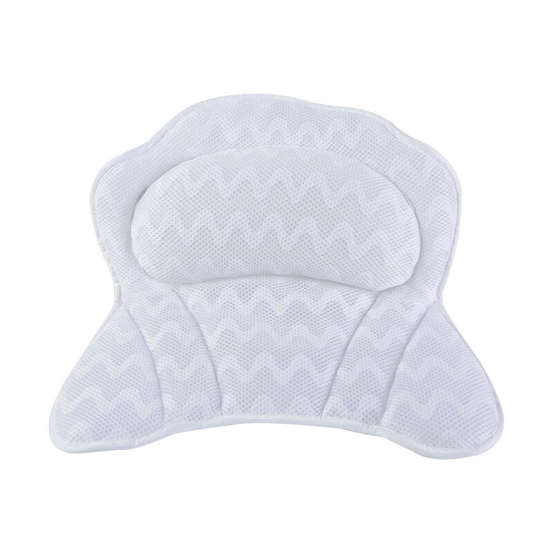 Oreiller de bain gris antidérapant de qualité supérieure, coussin de bain complet pour baignoire Spa, matelas d'oreiller pour repose-tête et cou, détails