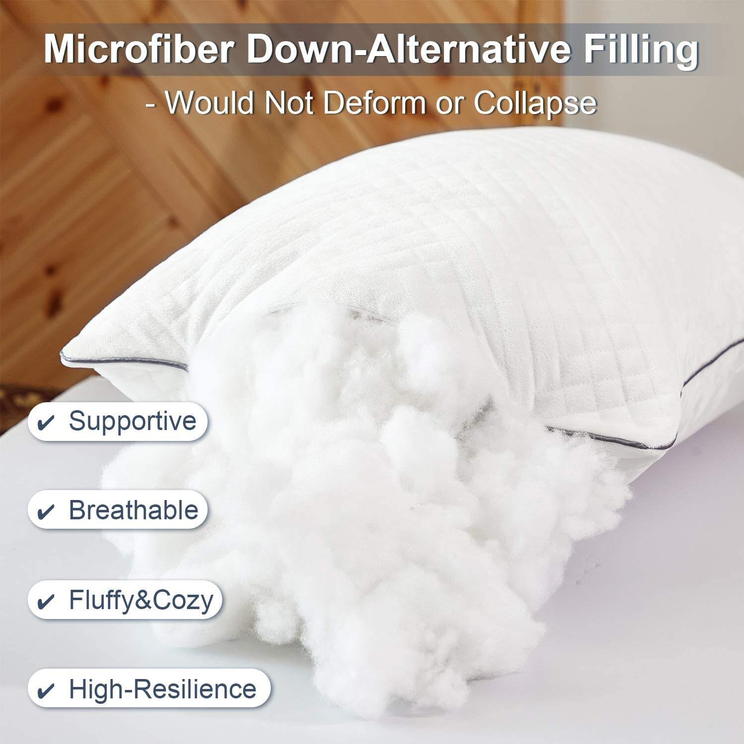 Soft and Comforter Polyester pillow for home and hotel supplier