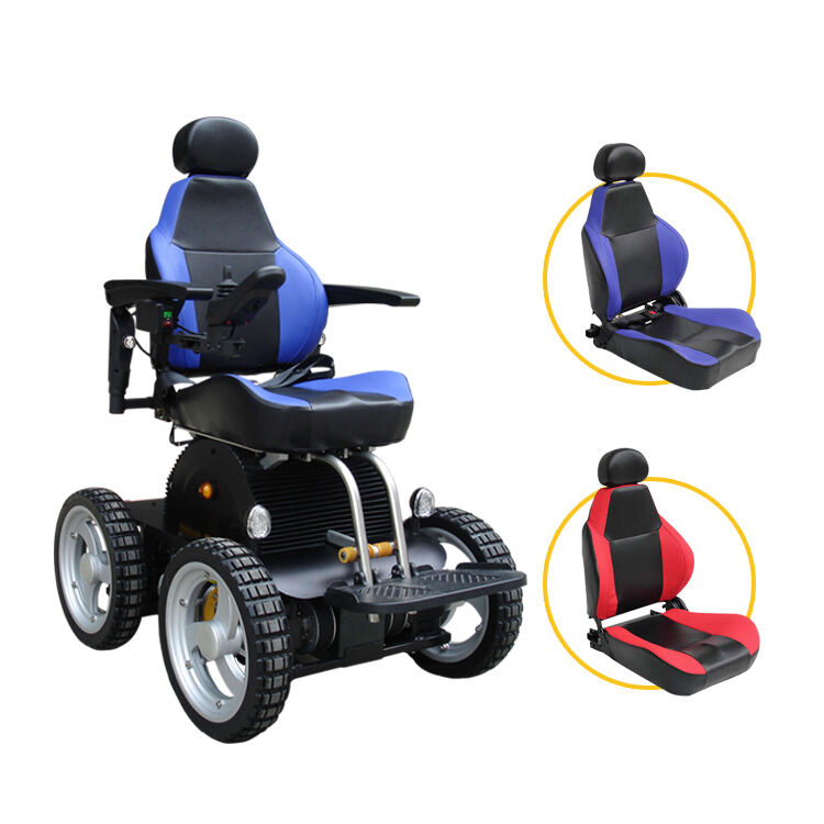 Strong capacity with electromagnetic brake seat size optional electric wheelchair conquer a variety of terrain 1350W*2  -BZ-O01 factory