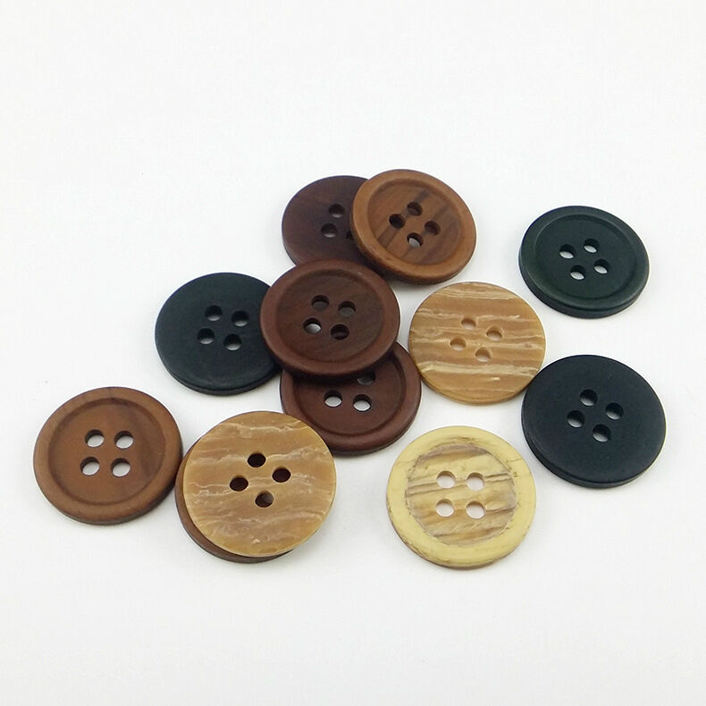 Custom effect imitation wood plastic buttons for shirt