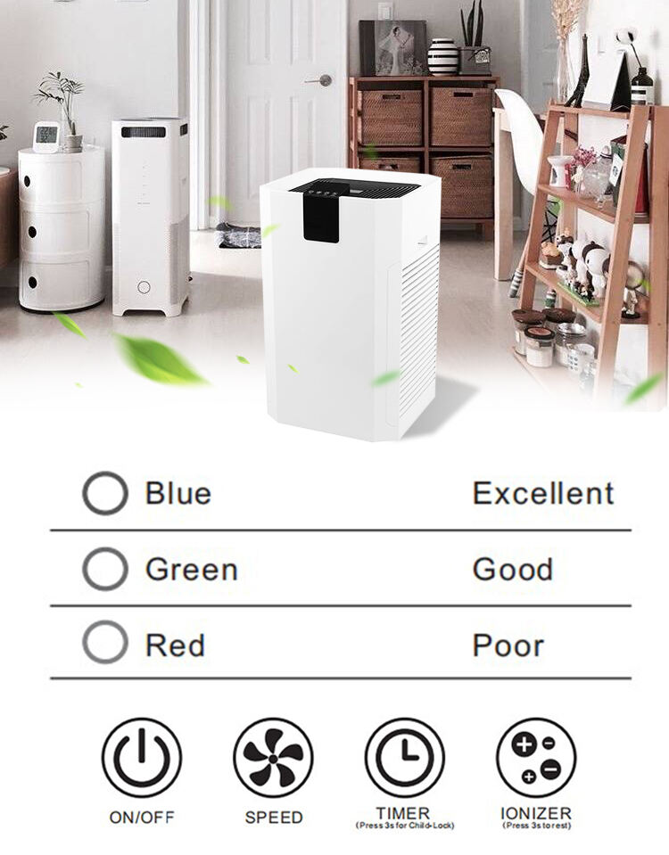 Low Noise Large Room True Hepa Filter Improve Indoor Air Quality with our Range of Air Purifiers factory