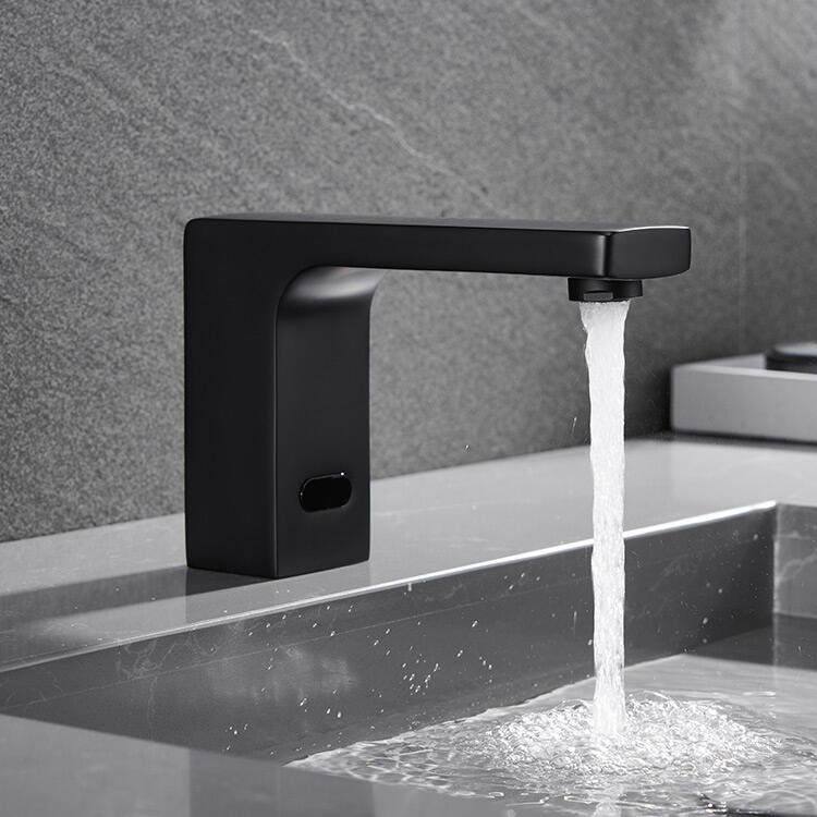 Water Saving Tapware Matte Black Inductive Touchless Automatic Sensor Bathroom Sink Taps High-end Brass Basin Faucets details