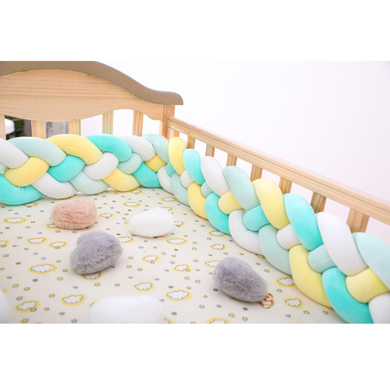 Crib bumper 1M/2M/3M Baby Bumper Bed Braid Knot Pillow Cushion Bumper for Infant Crib Protector Cot Bumper Room manufacture