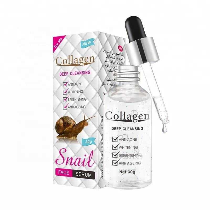 Organic Anti Aging Anti Acne Face Skin Care Serum Collagen Snail Repair Whitening Snail Serum For Face