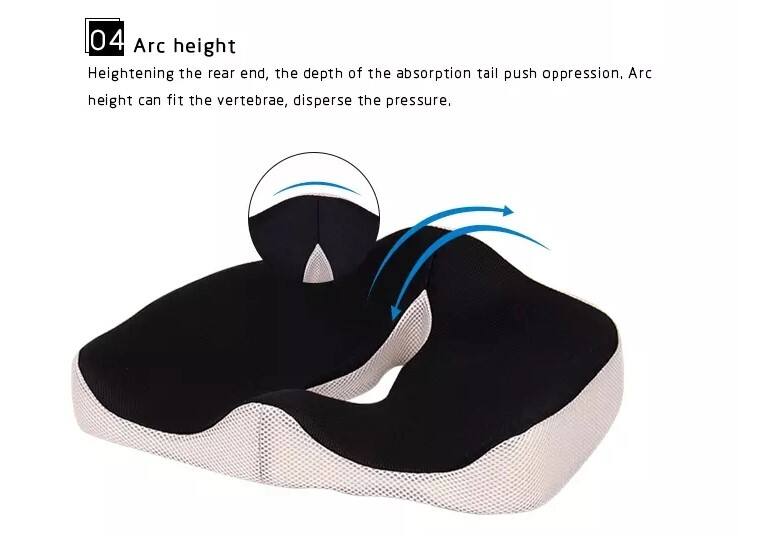 Enhanced Comfort Seat Cushion Orthopaedic Premium Memory FoamNon-Slip Air Flow Washable Cove Sciatica and Backpain Relief supplier