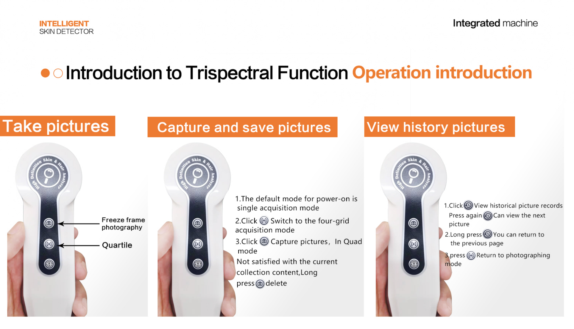 The BV portable HD dual probe detector can analyze scalp hair follicles as well as skin manufacture