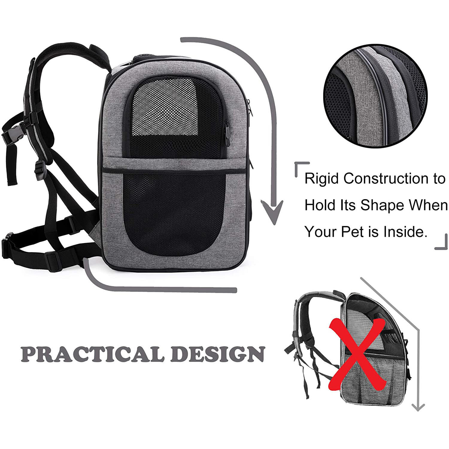 Breathable Outdoor Cat Carrier Traveling Cat Backpack Pet Carrier Travel Backpack Bag supplier