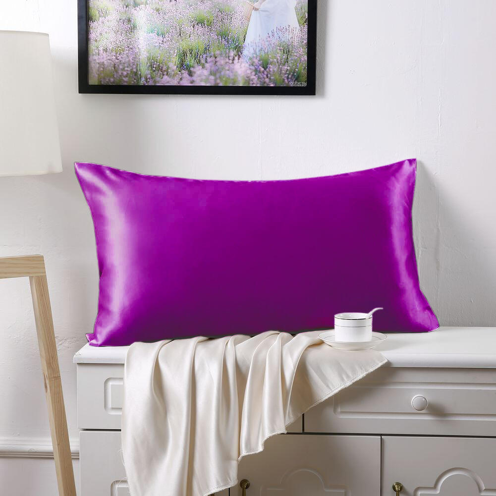 Custom Luxury Pure Mulberry Silk Pillowcase 100% Satin Silk Pillow Case PVC Bag Knitted 17 Plain Pillow Covers Customized Color