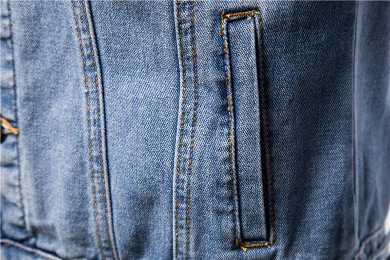 Customation High Quality Man Simple Casual Lapel Joker Blue Denim Coat Men's Large Size Jean Jacket Men's Jean Jacke Coats manufacture