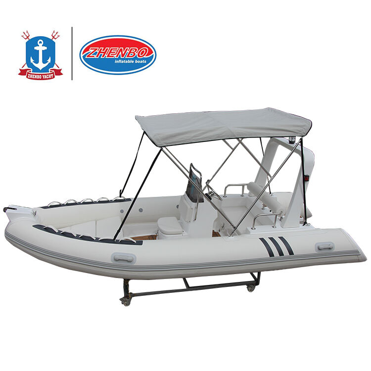 Ce 4.8m Advertising Fiberglass Rhib Boat Inflatable Semi Rigid  Boat 16ft With Boat Accessories And Engine manufacture