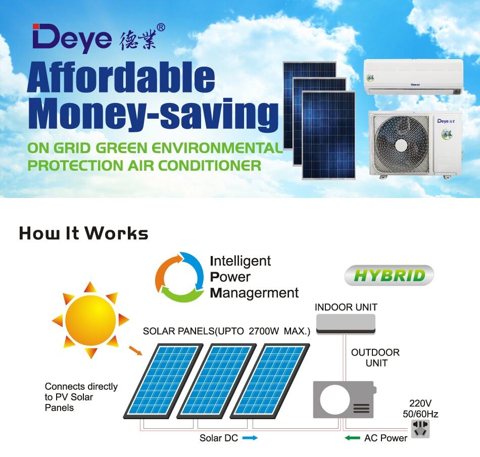 Split Hybrid AC DC Solar Powered Air Conditioner supplier