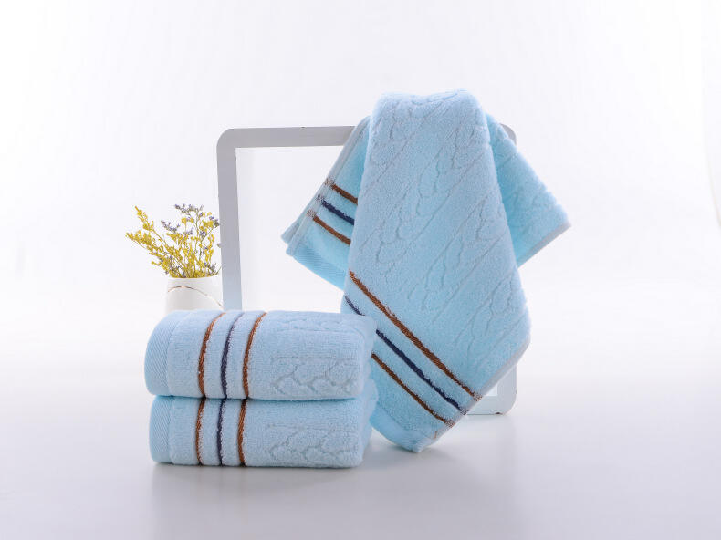 Home Textile Wheat ear pattern embossing Satin Absorbent Hand Towels Face Towel 100% Cotton supplier