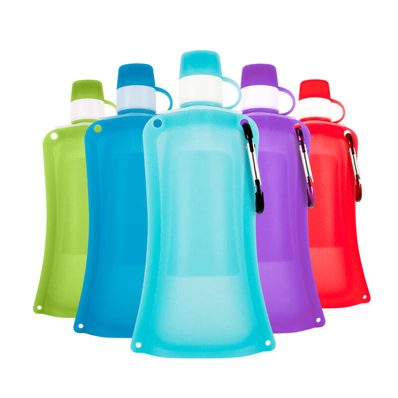 500ml Reusable Silicone Folding Travel Water Pouch Bag/Bottle