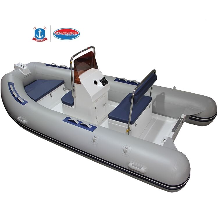 CE Certified 390cm luxury durable rib boat fiberglass bottom hypalon tube inflatable center console rib 390 boat details