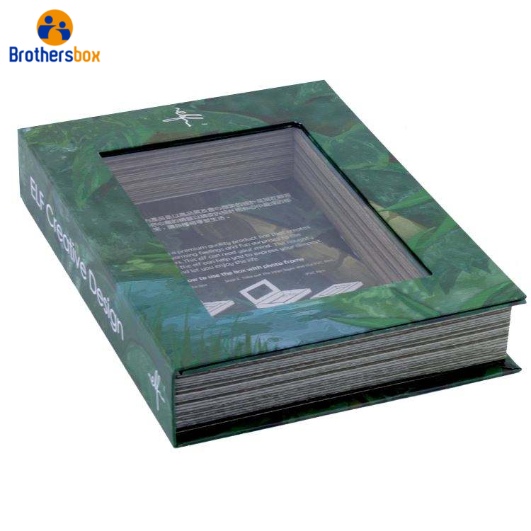 Personalized Clear Book Paper Box / Wholesale Photo Book Gift Box factory
