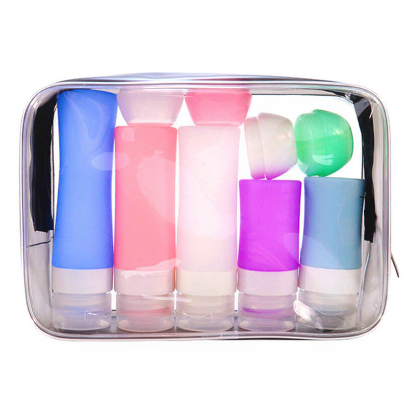 38ml 60ml 80ml Empty Squeeze Silicone Cosmetic Travel Bottle Set