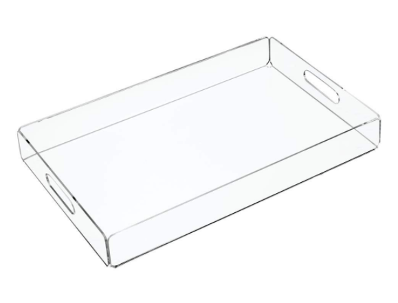 Clear Serving Tray-  Large Premium Acrylic Tray for Coffee Table, Breakfast, Tea, Food, Decorative Display factory