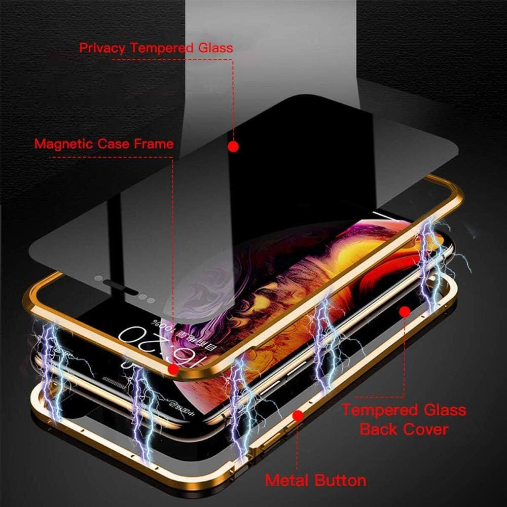 2020 Anti-peep Magnetic Case for iPhone X/Xs Xr/Xs Max Anti Peeping Magnetic Adsorption Double-Sided Privacy details