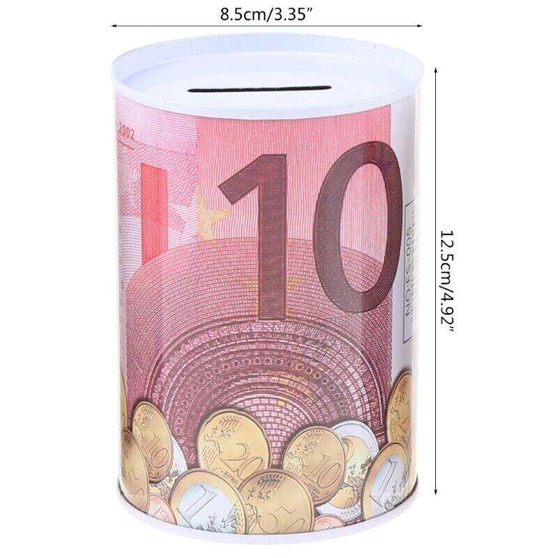 Custom money tin box coin saving tins round piggy bank sublimation piggy bank metal piggy bank money saving box details