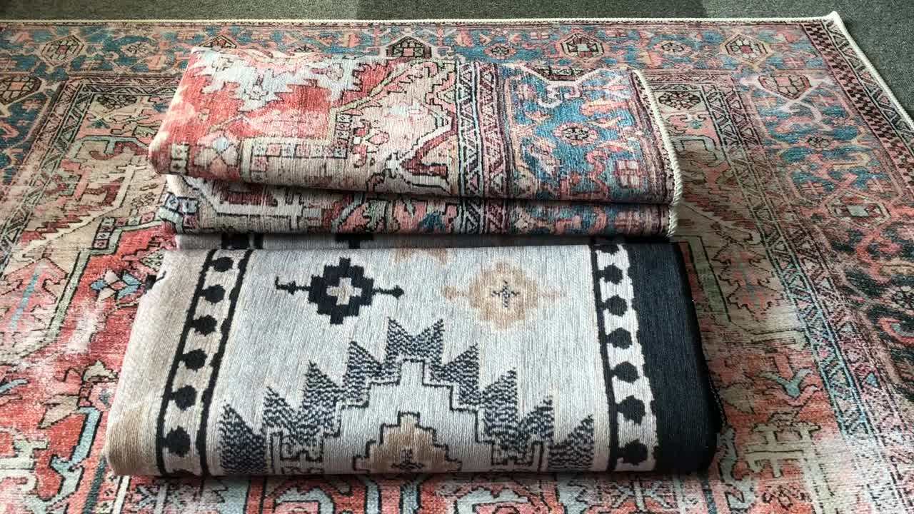 Home Decorative Area Rug Polyester Printed for Living Room supplier