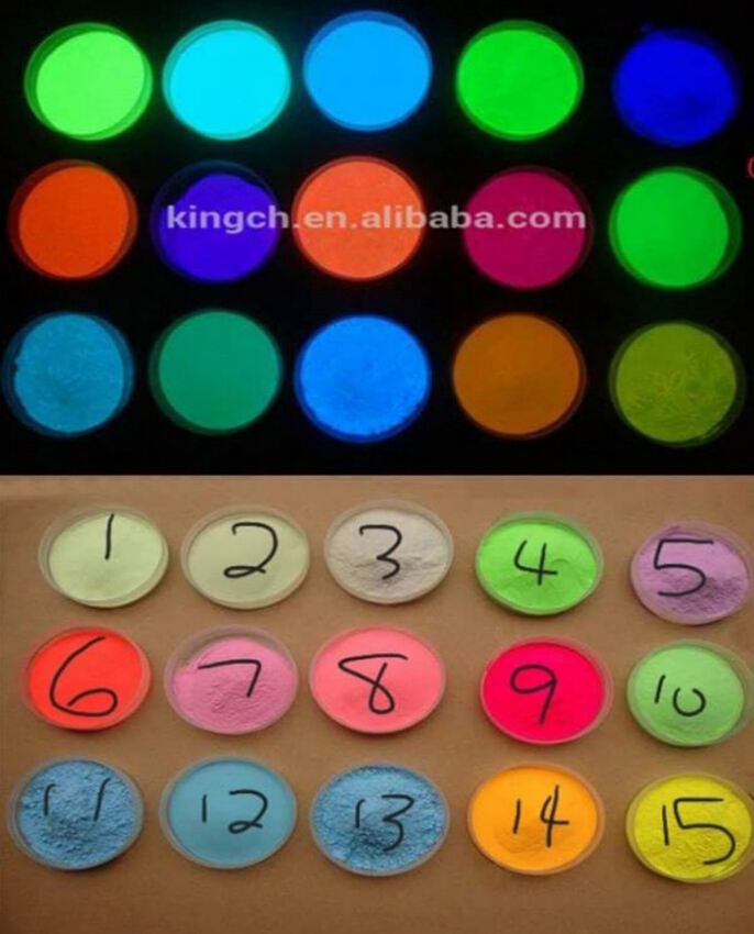 Manufacturer Phosphorescent Pigment Glow In The Dark Powder for Face, Lips, Nails, Body supplier