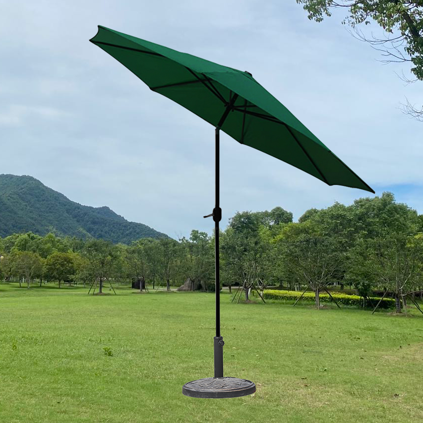 X Outdoor Garden Iron Outdoor furniture 9ft yard patio umbrella 180g polyester fabric Center Pole Parasol factory