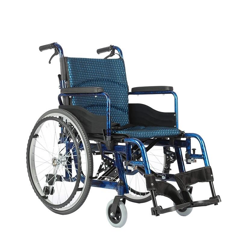 KSM-201 High Quality Lightweight Manual hoome Wheelchair Portable Folding Hand Push Adult Disabled Elderly