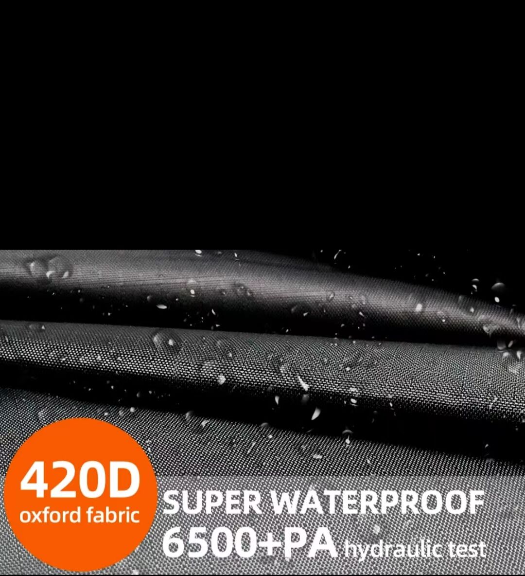 Hot Sale 420D Upper Black Lower Orange Motorcycle Cover Tent Waterproof Outdoor Type factory