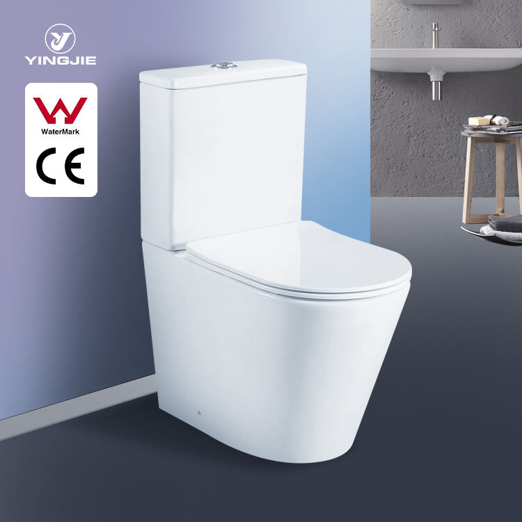 watermark Certificate Bathroom closestool hotel UF Seat commode Ceramic Two Piece Toilet manufacture