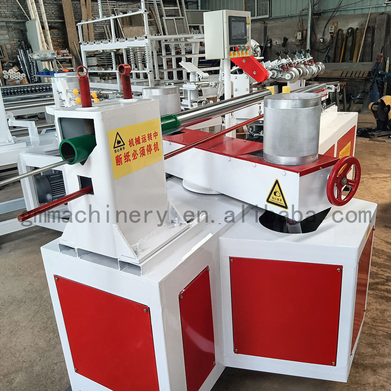 Automatic Spiral Firework Round Box Cardboard Roll Carton Packing Paper Can Core Tube Making Machine supplier