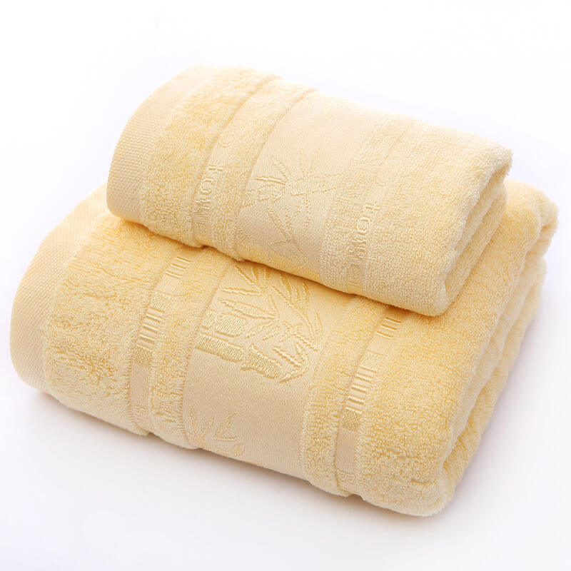 Wholesale organic bamboo fiber towels or custom towels logo embroidery durable absorbent soft towels manufacture