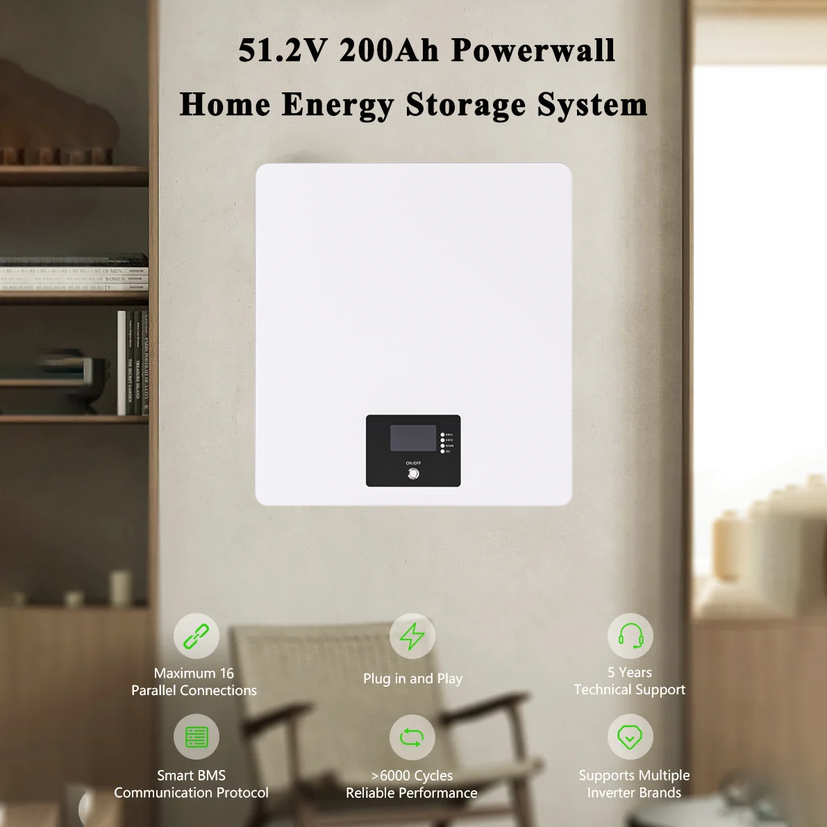 Avepower 48V 200Ah Solar Lithium ion Batteries 10KW LiFePO4 Powerwall 51.2V 200Ah 10Kwh Home Energy Storage System supplier