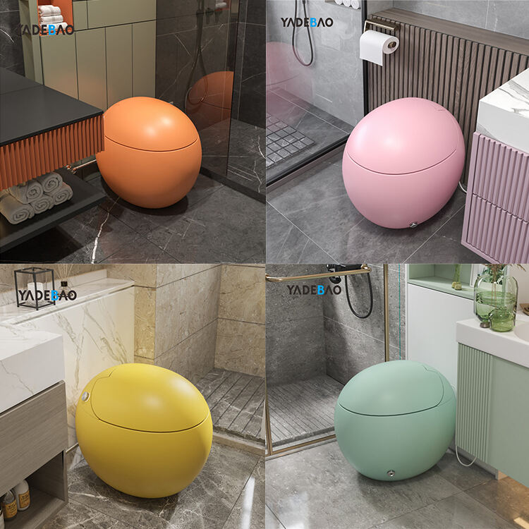 Fashion Toilet and accessories Color Automatic Egg WC Commode Intelligent Toilet Bowl Ceramic Bathroom Smart Toilet factory