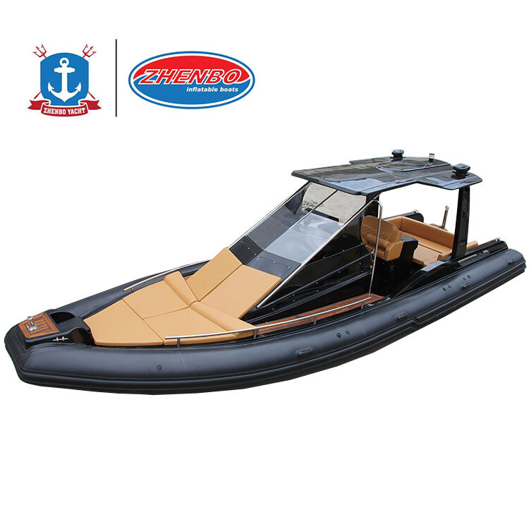 China manufacture supply  Luxury Party 31.5ft Rib Boat 9.6m Hypalon Fiberglass Rib Boat with outboard engine factory