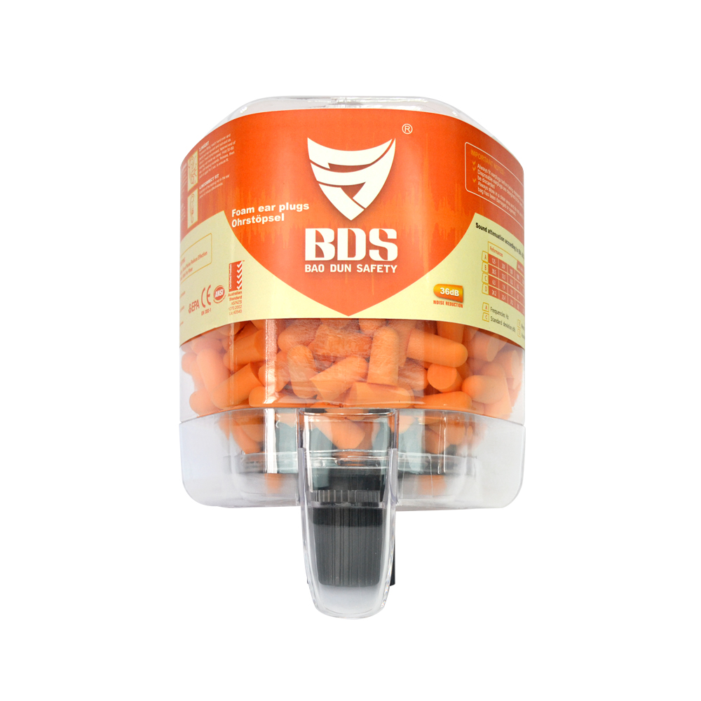 SNR 34dB Sound Insulation Noise Reduction Disposable Earplugs 250pairs with Dispenser Hearing Protection manufacture