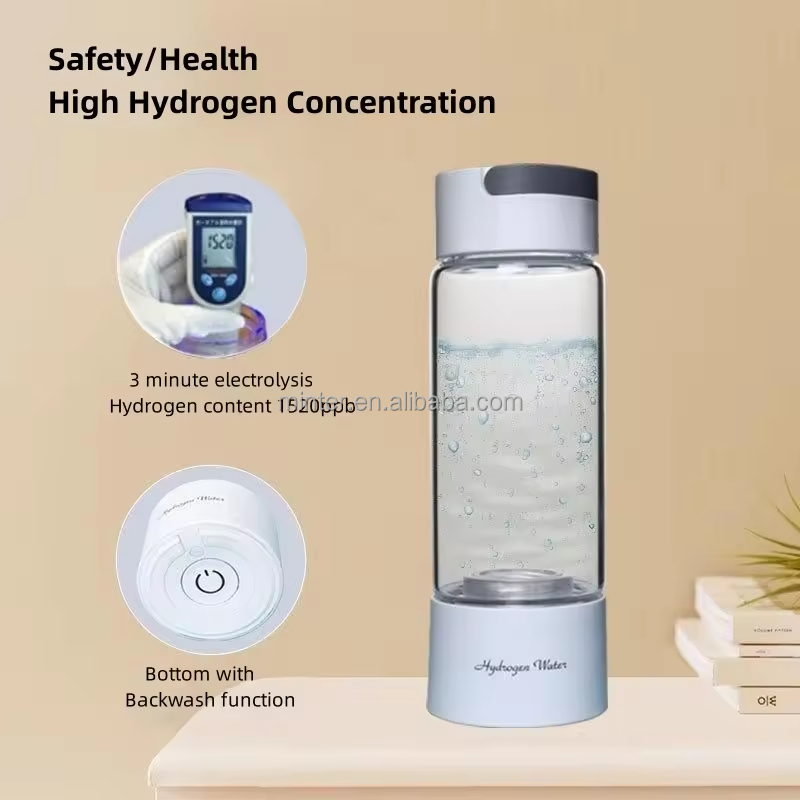 Wholesale hydrogen oxygen separation water cup  high concentration electrolytic hydrogen enriched water bottle details