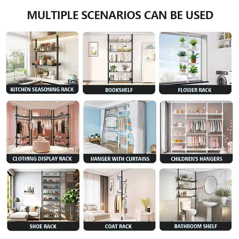 YIJIALE Metal Wardrobes Portable Custom Closet Design Wardrobe Pole System factory
