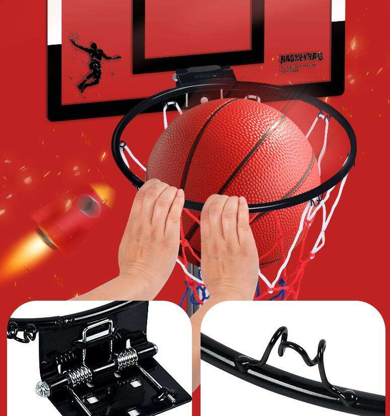 Individuelle Wandhalterung, verstellbar, verschiebbar, Mini-Büro-Basketballkorb-Ständer-Set für Türdetails