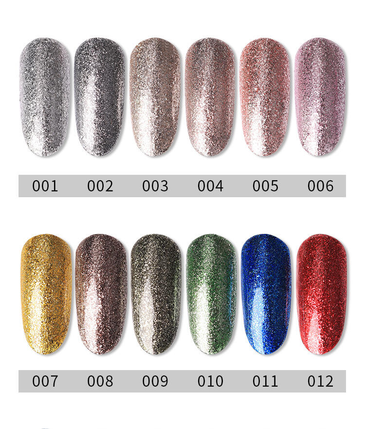 Oem private label color gel soak off  glitter platinum gel polish supplier