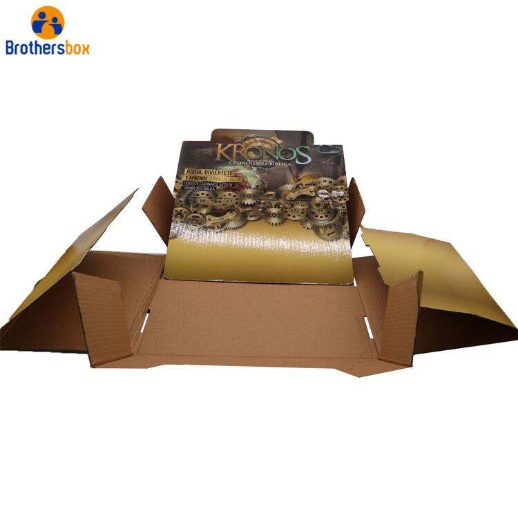 Custom Foldable Cardboard Display Box / KRONOS Corrugated Display Stand factory