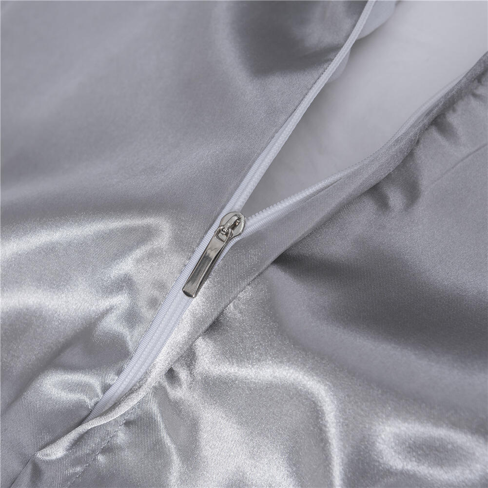 wholesale solid color imitated Silk luxury satin 3pcs comforter bedding set factory