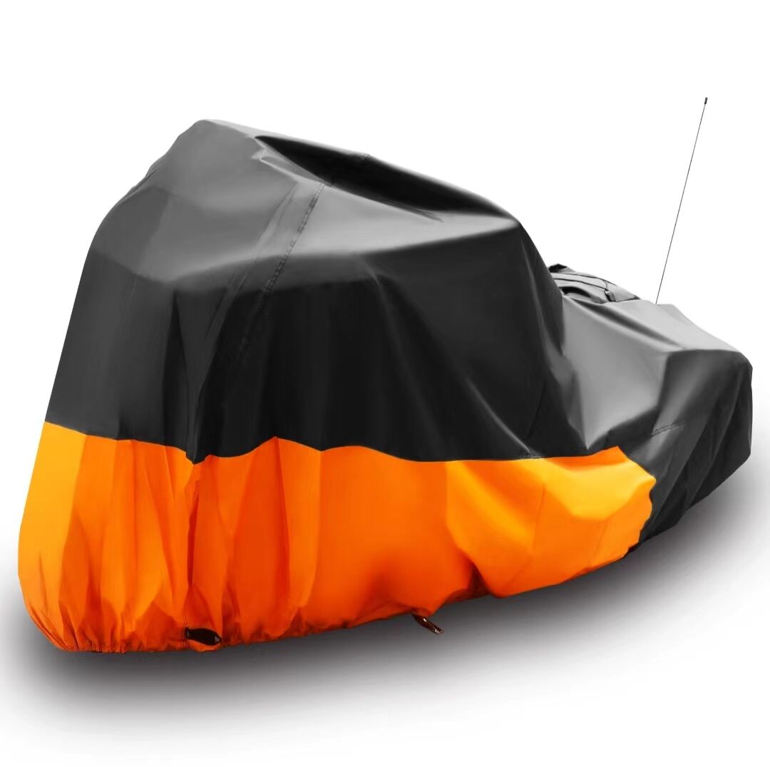 Factory Hot Selling 420D Upper Black Lower Orange Motorcycle Cover Waterproof Can Be Customized factory