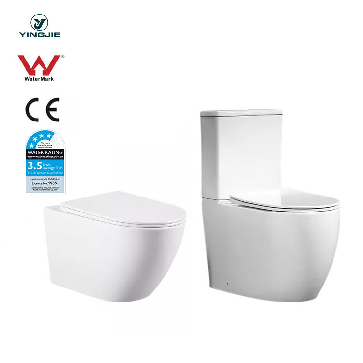 Watermark CE European Australian Toilet Bathroom Ceramic Wall Hung Toilets